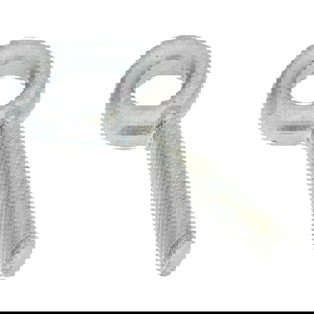 Fixed Lifting Eye Bolt: Without Shoulder, 3,200 lb Capacity, 9/16-12 Thread, Grade C-1035 Steel